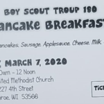 Troop 180 Pancake Breakfast 2020